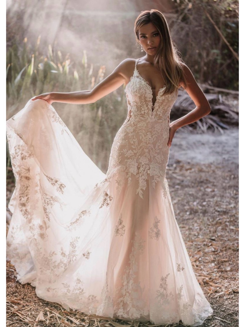 Allure Romance 3552 Champagne Lace Bridal Gown